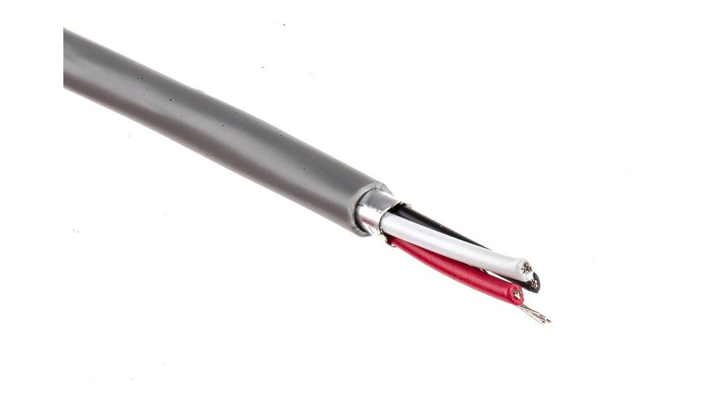 Mehradriges Kabel PVC 1x2x0.22mm² Verzinntes Kupfer Grau 100m